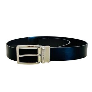 Bruno Magli Black Smooth Leather Classic Belt Men's Size 34